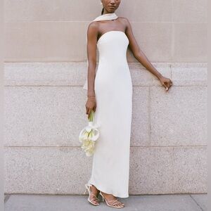 A&F Slip Strapless Scarf Maxi Dress - Small